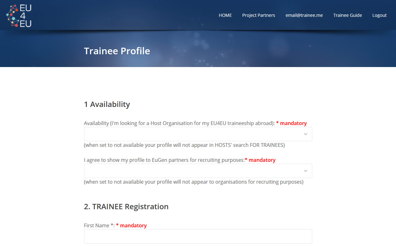 Trainee a profile